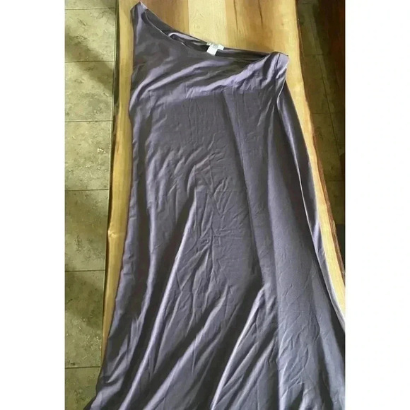 H&M Conscious Choice One Shoulder Purple Midi Dress Size L - Picture 3 of 8
